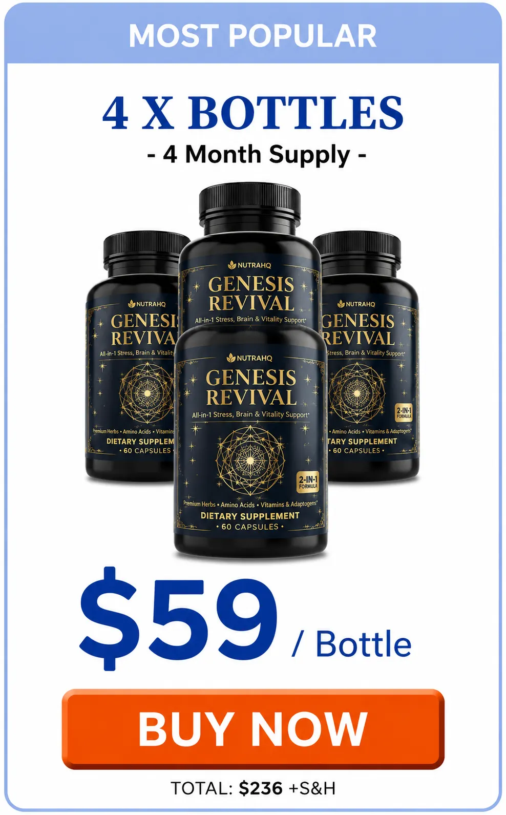 Genesis Revival 3 Bottle Price